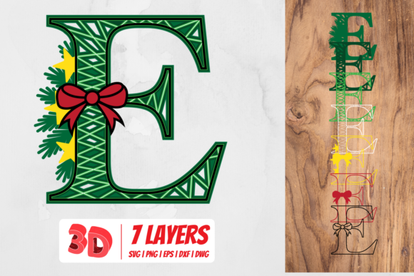 3D Christmas Letter E: A Festive Design Element for Meaningful Holiday Displays