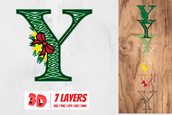3D Christmas Letter Y: Festive Typography That Stands Out
