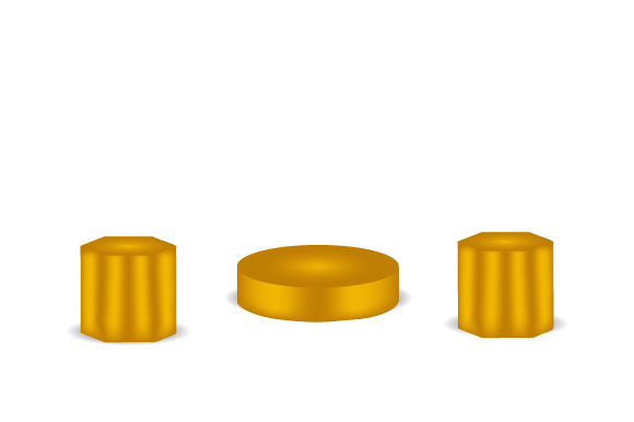 3D Gold Geometric Shapes with Sparkless: Elegance, Precision, and Quiet Sophistication