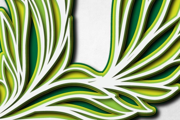 3D Layered Alphabet Letter J