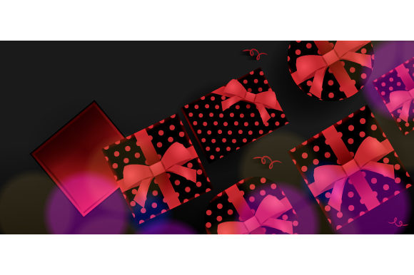 3D & Shiny Gift Boxing Day Background