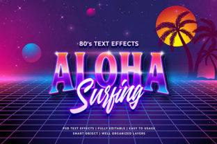 80s Retro 3D Text Effect Mockup