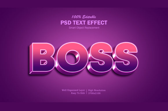 Boss 2 3D PSD Text Effect: A Strategic Design Asset for Intentional Visual Communication