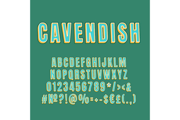 Cavendish Vintage 3D Vector Alphabet Set