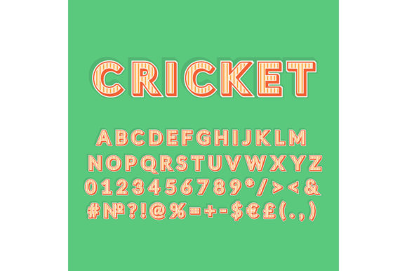 Cricket Vintage 3D Vector Alphabet Set: Timeless Typography Meets Modern Design Flexibility