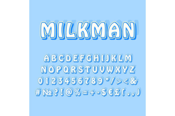 Milkman Vintage 3D Vector Alphabet Set: Where Retro Charm Meets Real-World Design Flexibility