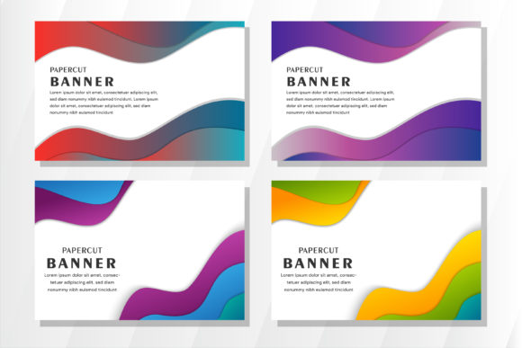 Paper Cut Horizontal Background