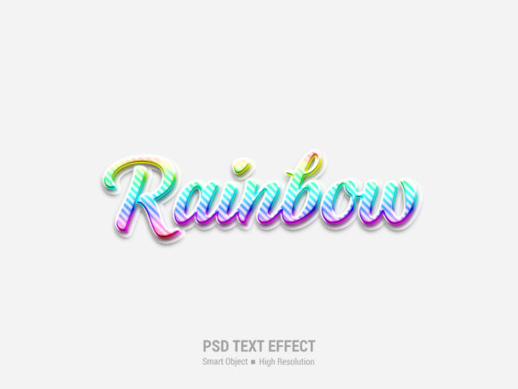 Rainbow 3D Text Effect
