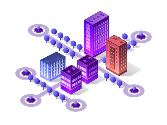 Violet Set 3D Futuristic Isometric: A Versatile Visual Language for Tomorrow’s Design