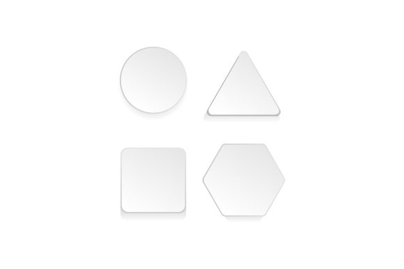 White 3D Blank Square and Rounder Button: Simple, Versatile, and Ready to Customize