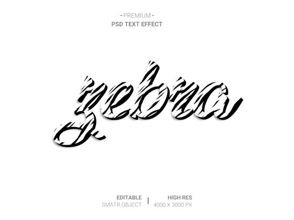 Zebra 3D Text Effect
